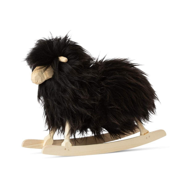beau monde Natures Collection Rocking Sheep | Long Wool | L42xW13xH30 cm | Small