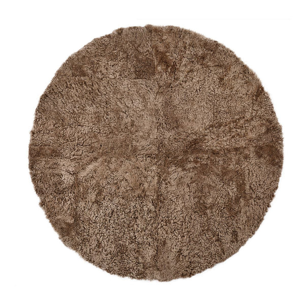 beau monde Natures Collection Short Wool Curly Sheepskin Design Rug | Ø180 cm