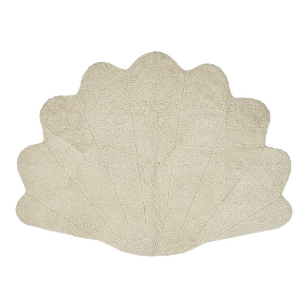 Beau Monde Natures Collection Short Wool Curly Sheepskin Shell Design Rug | 210x150 Cm