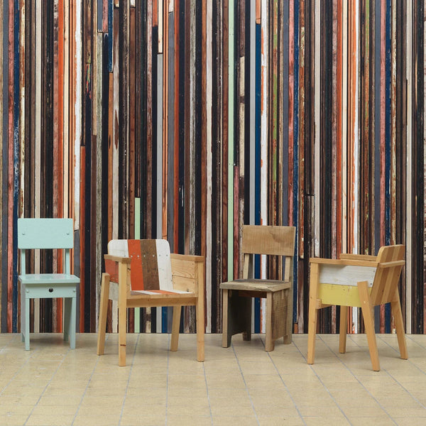 beau monde NLXL Coloured Sides Scrapwood Wallpaper PHE-15