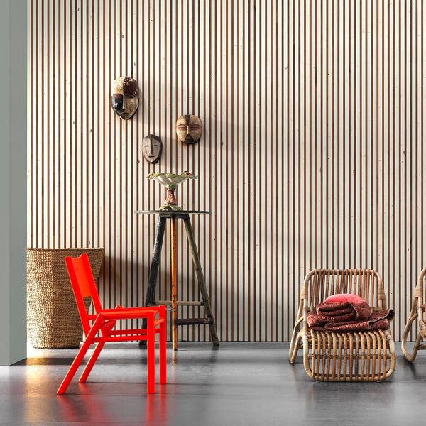 beau monde NLXL Timber Strips Scrapwood On Teak Wallpaper