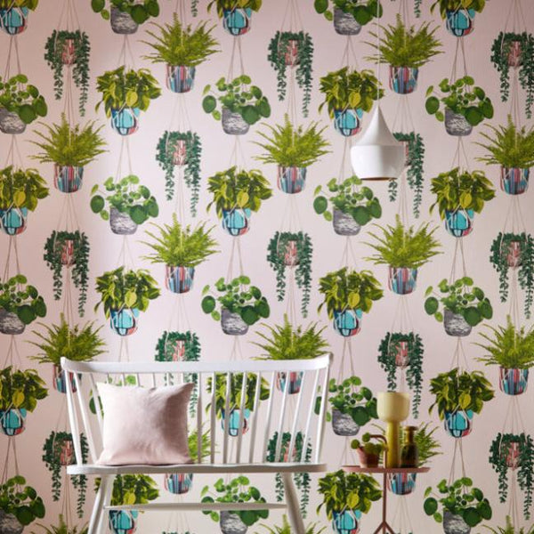 Beau Monde Ohpopsi Houseplant Wallpaper - Ballet Slipper