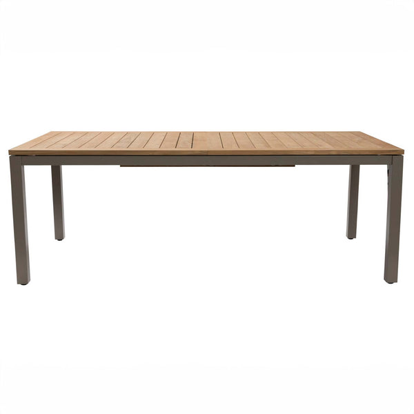 beau monde PR Home Atlantic Extending Dining Table – Powder Coated Kubu/Teak