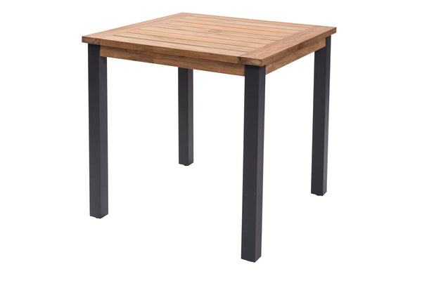 beau monde PR Home Atlantic Square Outdoor Dining Table – Anthracite / Teak