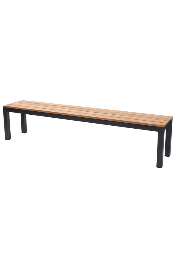 Beau Monde PR Home Reclaim Outdoor Dining Bench – Anthracite / Teak