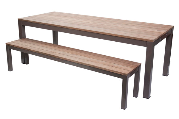 beau monde PR Home Reclaim Outdoor Dining Bench – Kubu / Teak