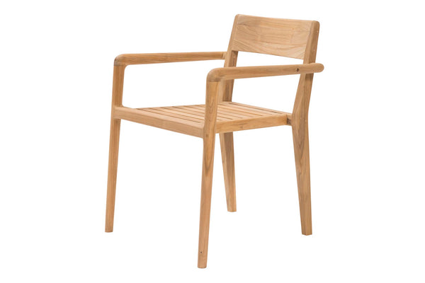 beau monde PR Home Shoreditch Outdoor Dining Chair With Arms – Teak