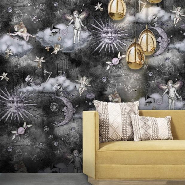 beau monde Santorus Celestial Wallpaper In Midnight
