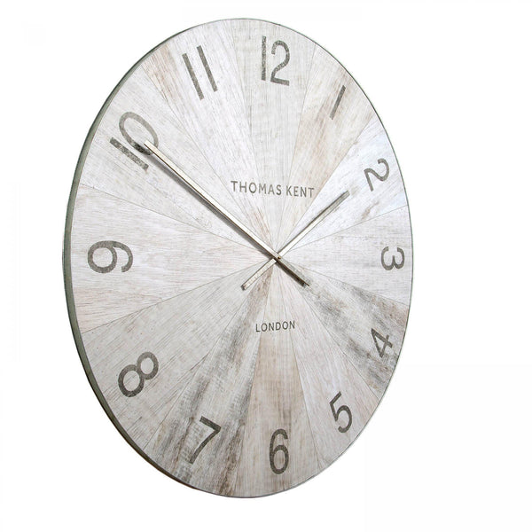 beau monde Thomas Kent 115cm Wharf Grand Clock Pickled Oak