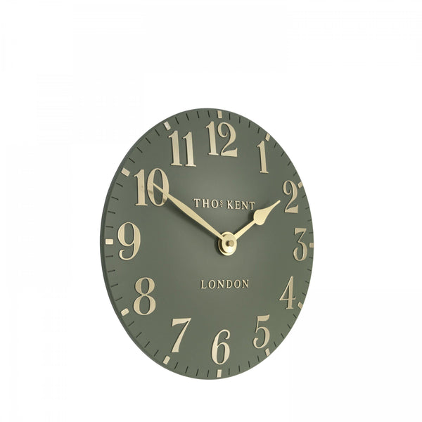 Beau Monde Thomas Kent 12" Arabic Wall Clock Lichen Green
