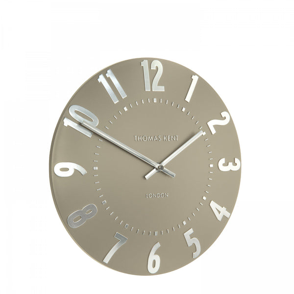 beau monde Thomas Kent 12'' Mulberry Wall Clock Mocha