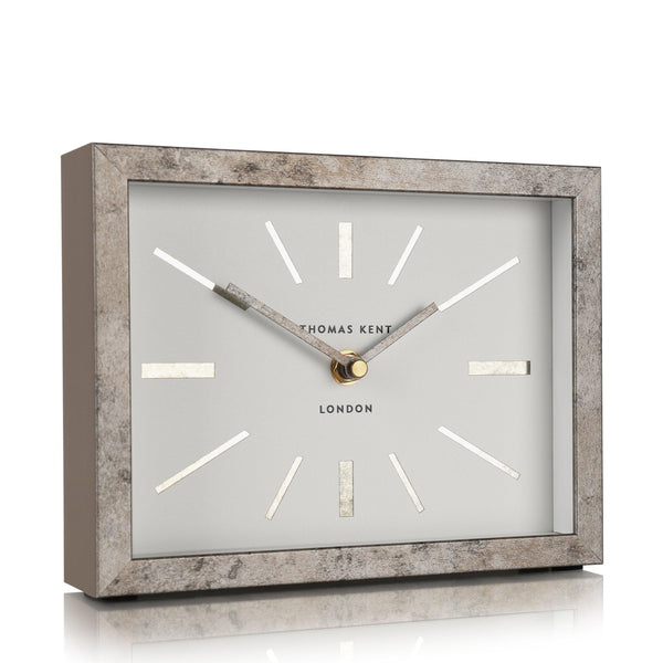 beau monde Thomas Kent 18cm Smithfield Mantel Clock Pewter