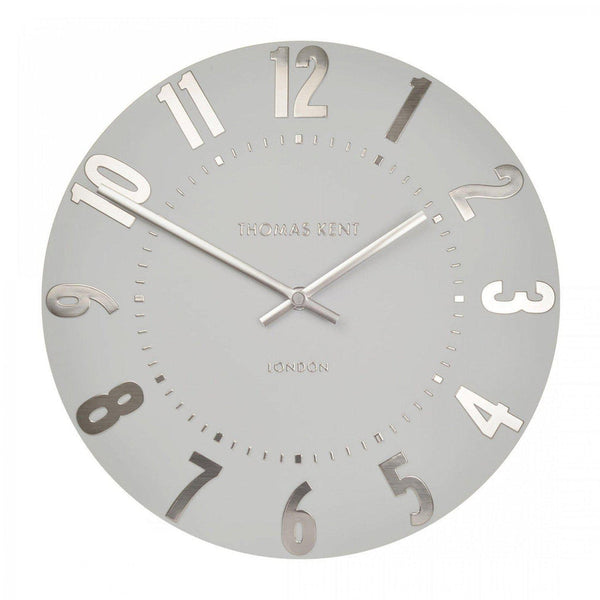 Beau Monde Thomas Kent 50cm Mulberry Wall Clock - Silver Cloud