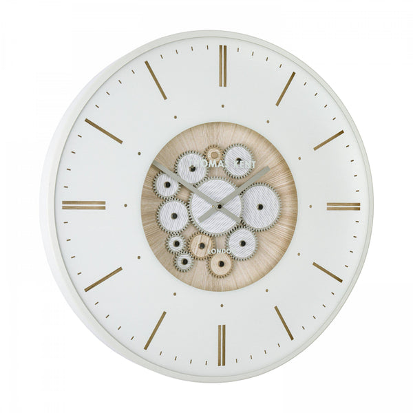 Beau Monde Thomas Kent 53cm Clocksmith Wall Clock Cog Ivory