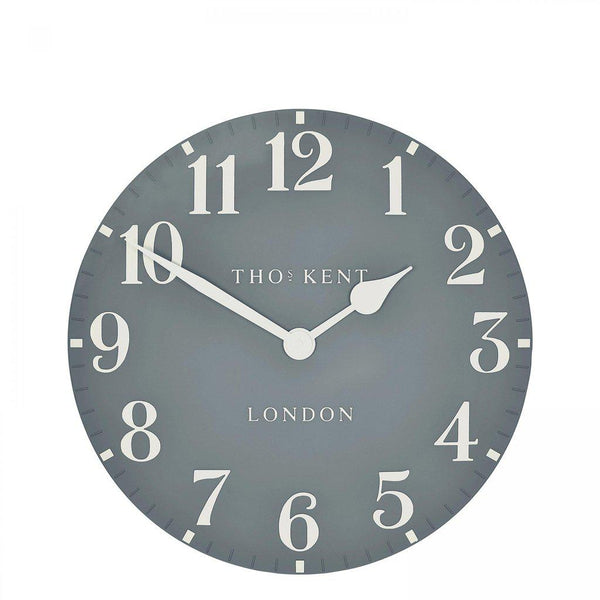 Beau Monde Thomas Kent Arabic 30cm Small Wall Clock - Flax Blue