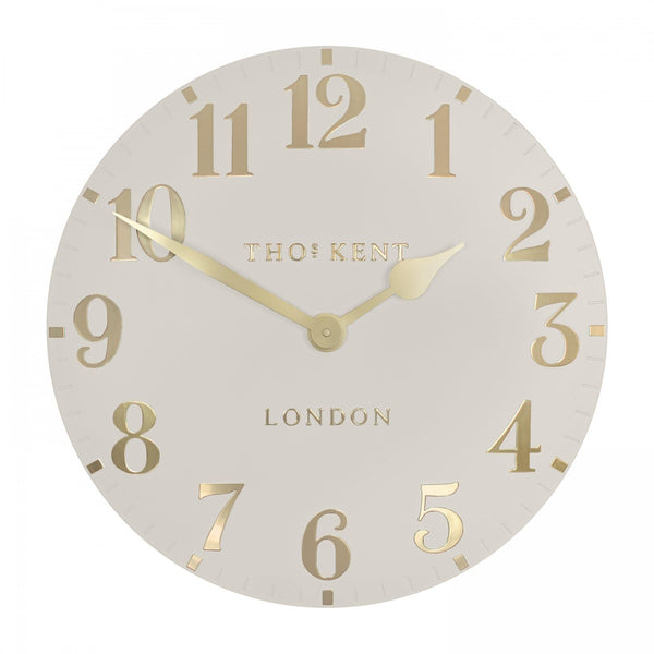 beau monde Thomas Kent Arabic 50cm Large Wall Clock - Oatmeal