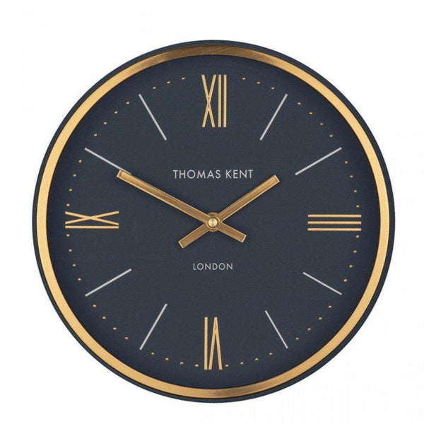 beau monde Thomas Kent Hampton 26cm Wall Clock - Navy Blue
