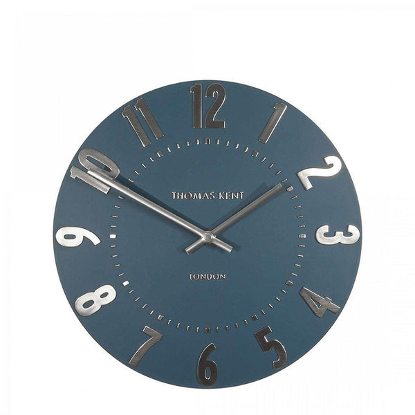 Beau Monde Thomas Kent Mulberry 30cm Small Wall Clock - Midnight Blue