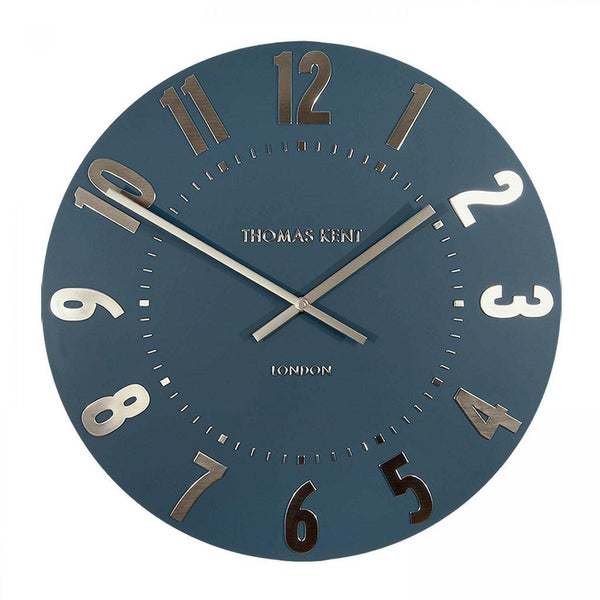 beau monde Thomas Kent Mulberry 50cm Large Wall Clock - Midnight Blue