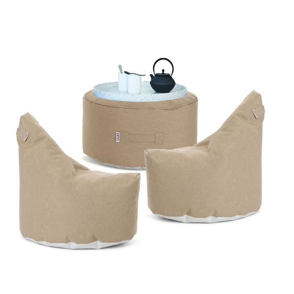 Beau Monde Trimm Copenhagen Outdoor Beanbag Weekend Chair Set