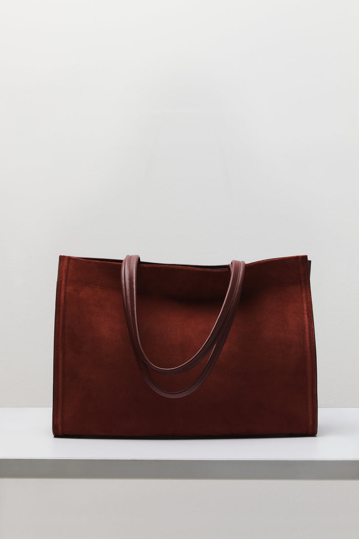 beaufille City Tote in Maroon