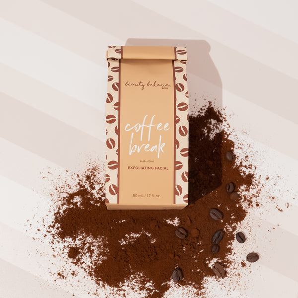 beauty bakerie cosmetics brand Coffee Break AHA + BHA Exfoliating Facial Skin Care