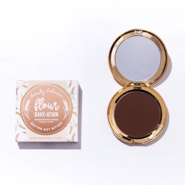 beauty bakerie cosmetics brand Hazelnut (Dark Brown) Pressed Flour Setting Powder