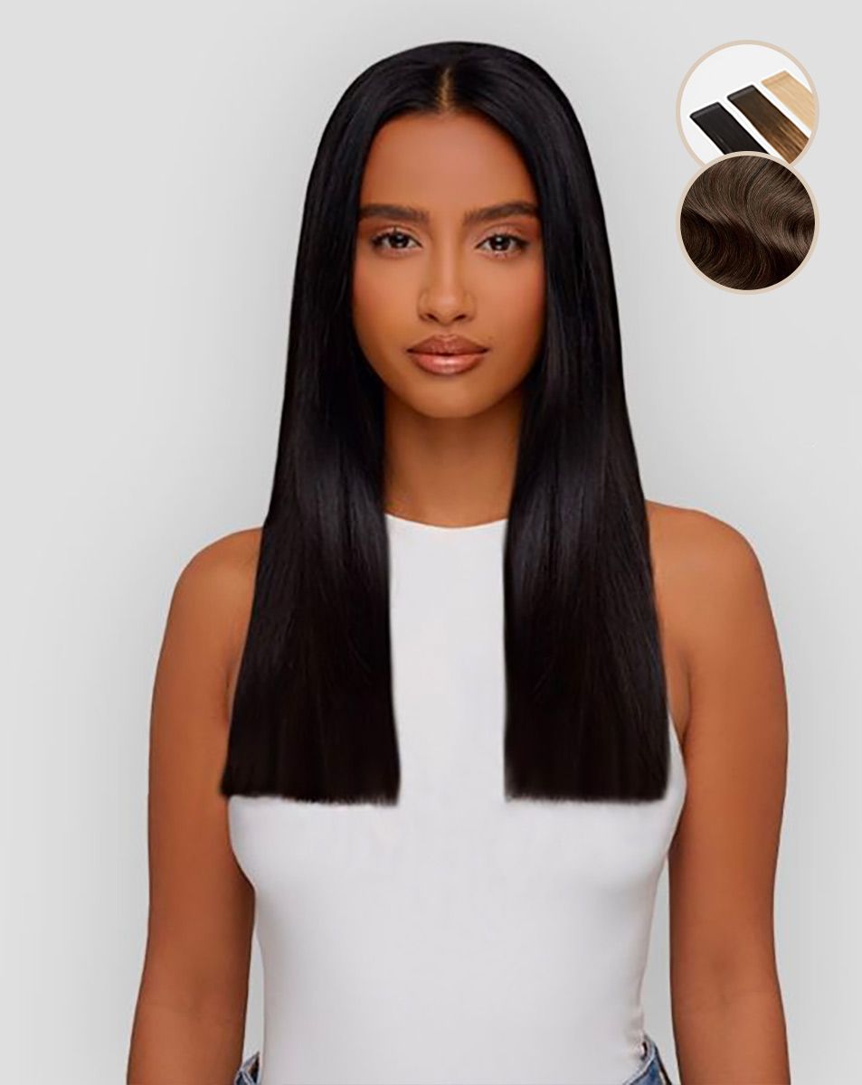 Beauty Works 14" Celebrity Choice® Slim-Line Tape - Roast Chestnut