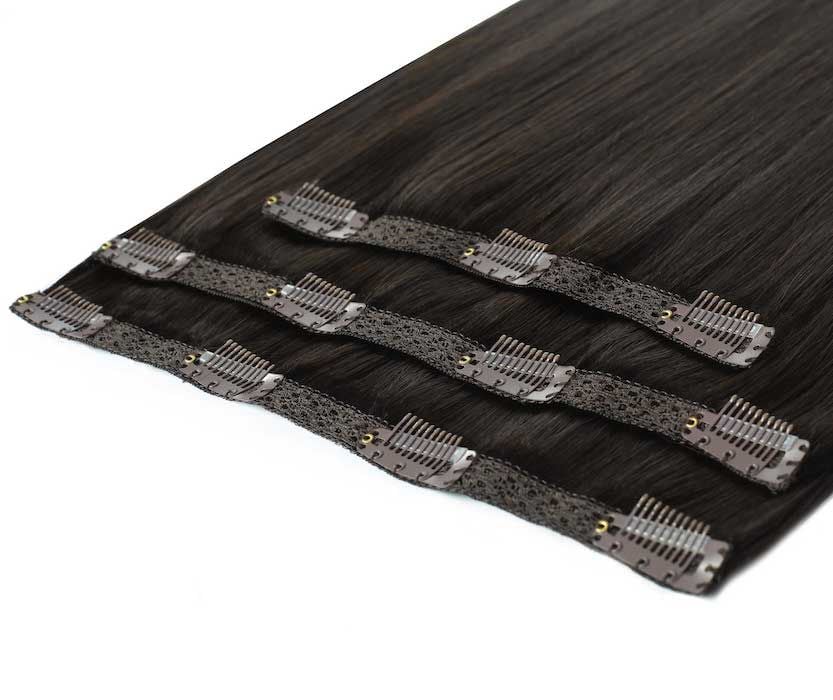 Beauty Works 16" Deluxe Remy Instant Clip-In Hair Extensions - Ebony