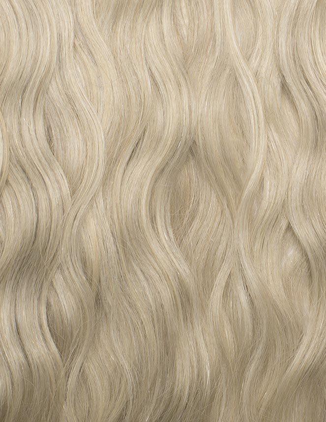 Beauty Works 18" Beach Wave Double Hair Set Clip-In Extensions - Barley Blonde