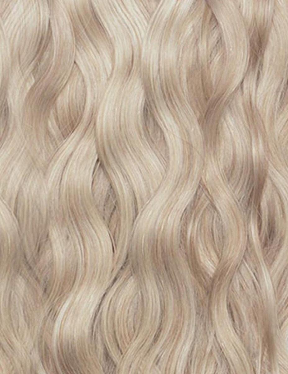 Beauty Works 18" Beach Wave Double Hair Set Clip-In Extensions - Champagne Blonde