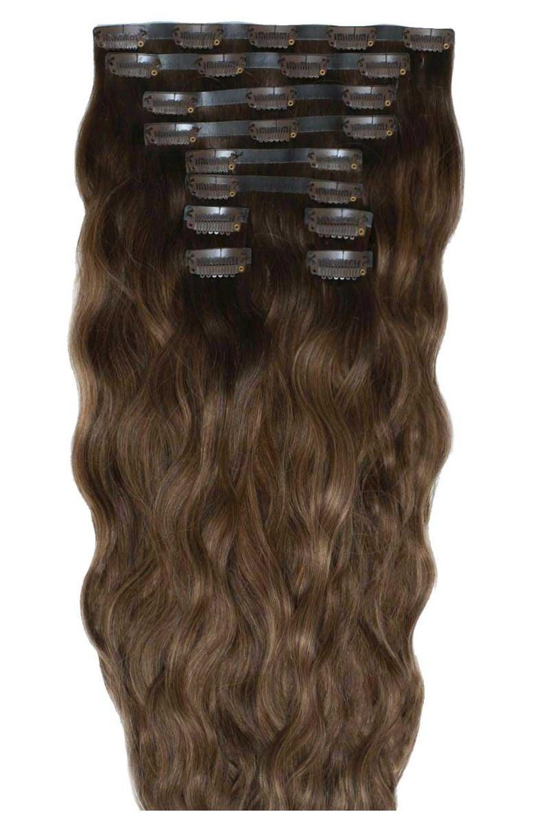 beauty works 18" Beach Wave Double Hair Set Clip-In Extensions - Dubai