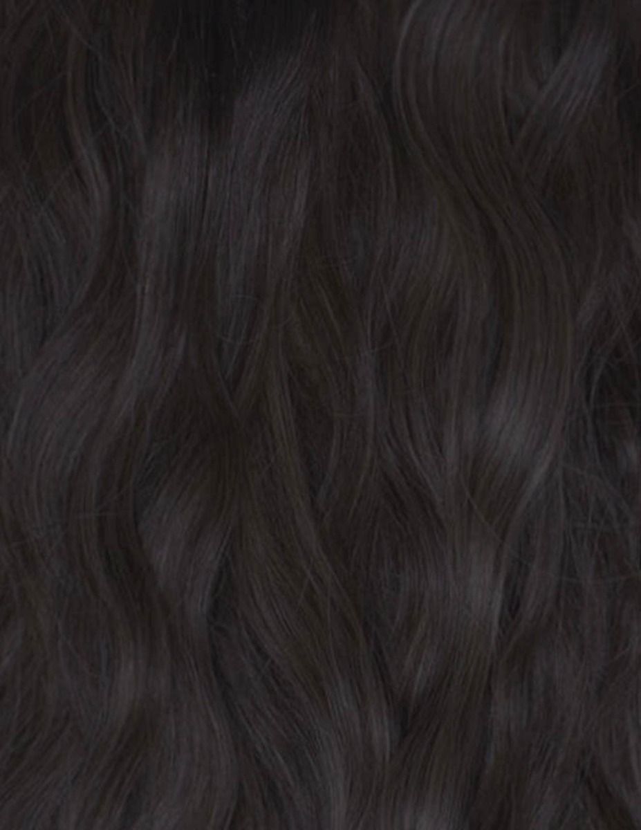 Beauty Works 18" Beach Wave Double Hair Set Clip-In Extensions - Ebony