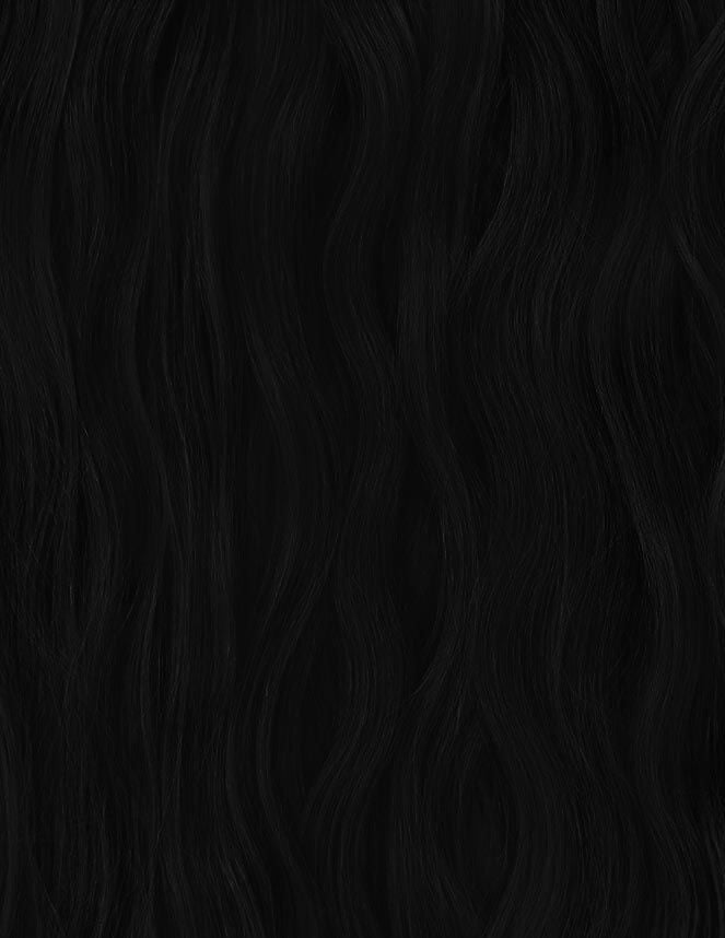 Beauty Works 18" Beach Wave Double Hair Set Clip-In Extensions - Jet Set Black