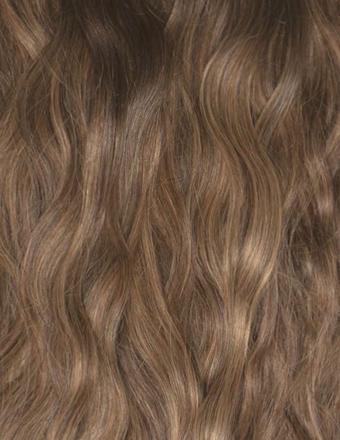 Beauty Works 18" Beach Wave Double Hair Set Clip-In Extensions - Mocha Melt