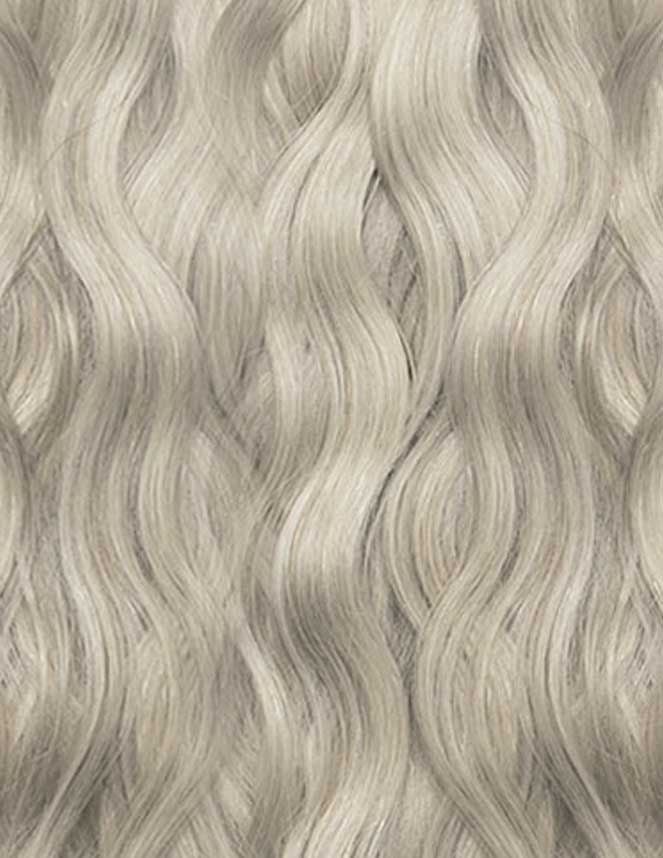 Beauty Works 18" Beach Wave Double Hair Set Clip-In Extensions - Silver