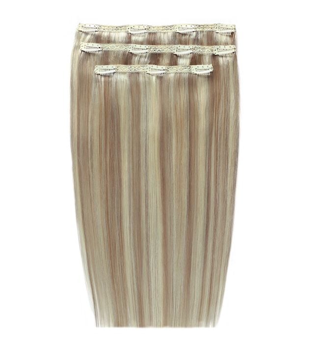 beauty works 18" Deluxe Remy Instant Clip-In Hair Extensions - Champagne Blonde