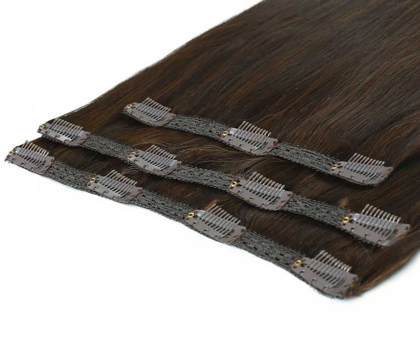 Beauty Works 18" Deluxe Remy Instant Clip-In Hair Extensions - Chocolate