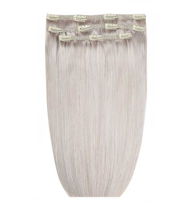 beauty works 18" Deluxe Remy Instant Clip-In Hair Extensions - Silver