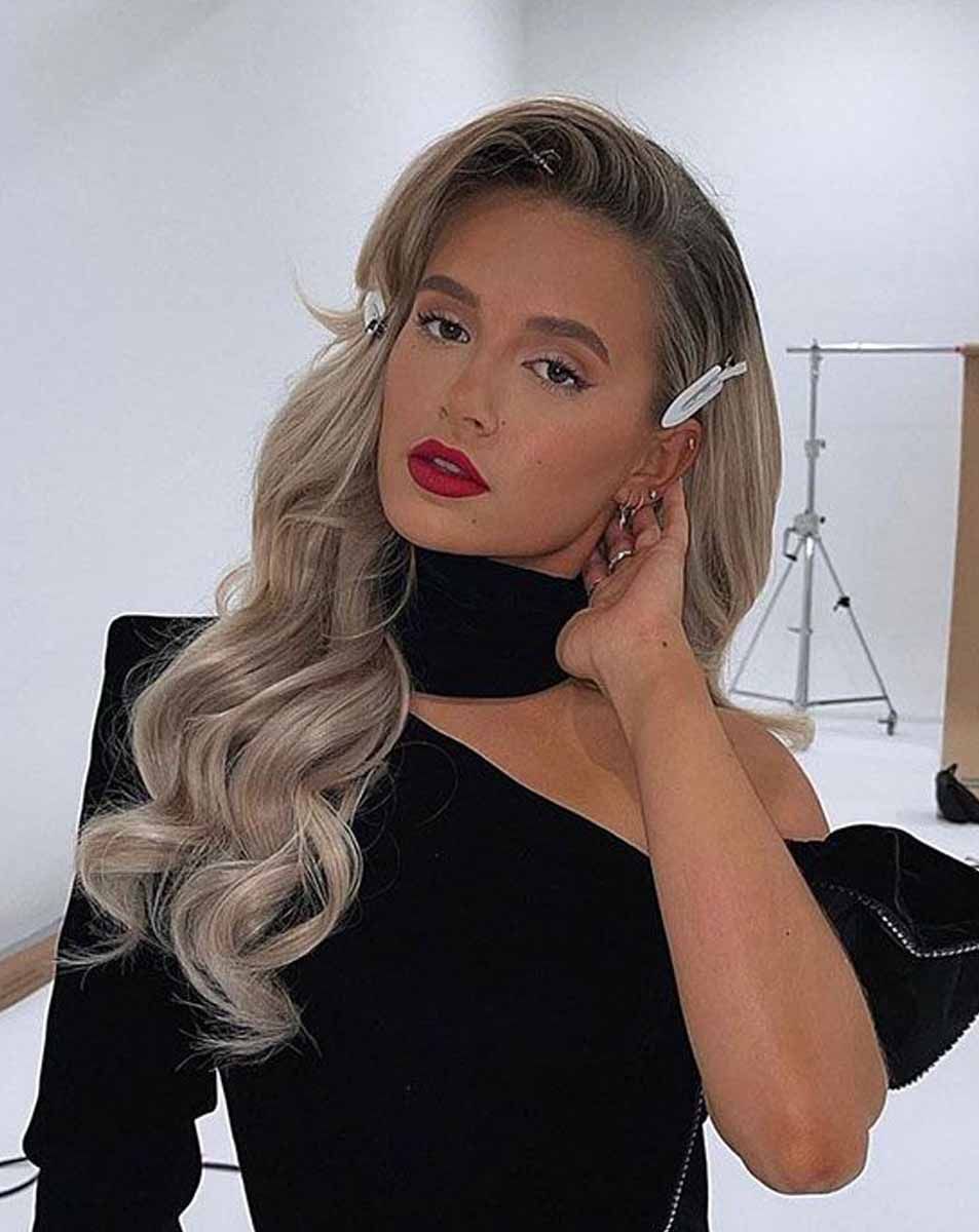 Beauty Works 18" Double Hair Set Clip-In Extensions - Barley Blonde