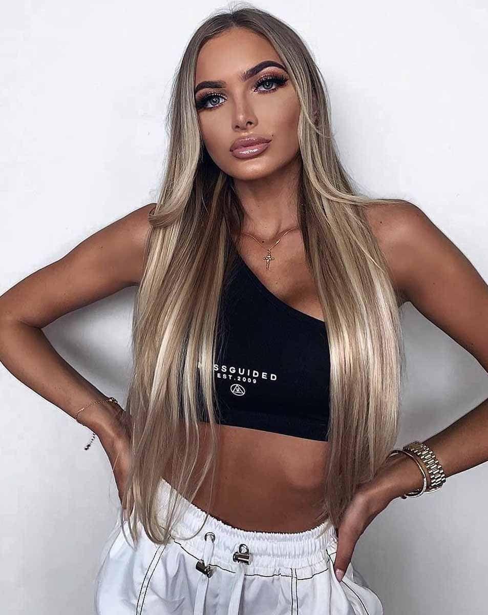 Beauty Works 18" Double Hair Set Clip-In Extensions - Bergen Blonde