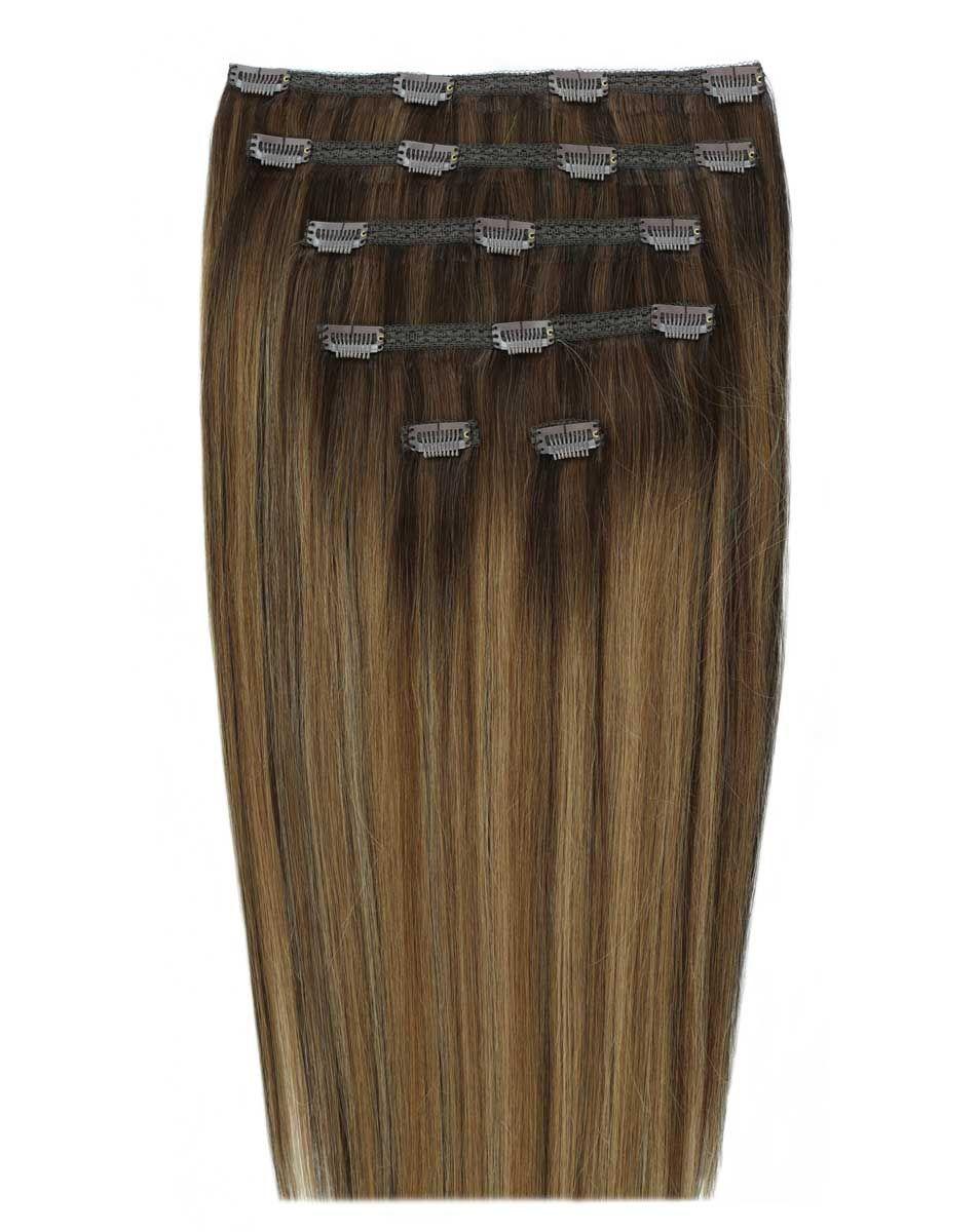 beauty works 18" Double Hair Set Clip-In Extensions - Brond'mbre