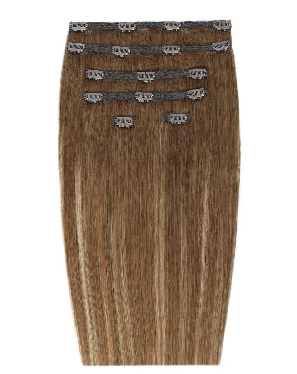 beauty works 18" Double Hair Set Clip-In Extensions - Caramelized
