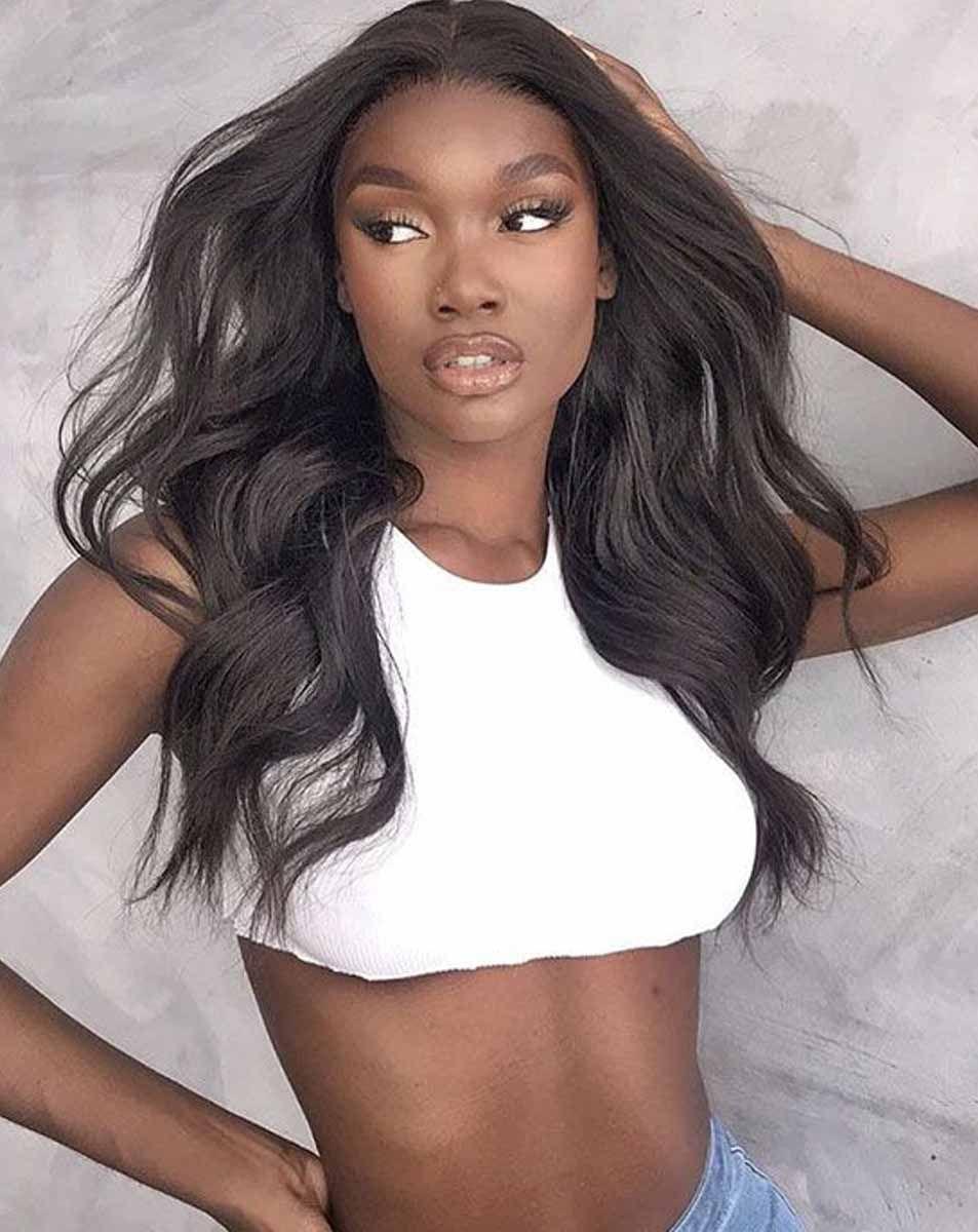 Beauty Works 18" Double Hair Set Clip-In Extensions - Ebony