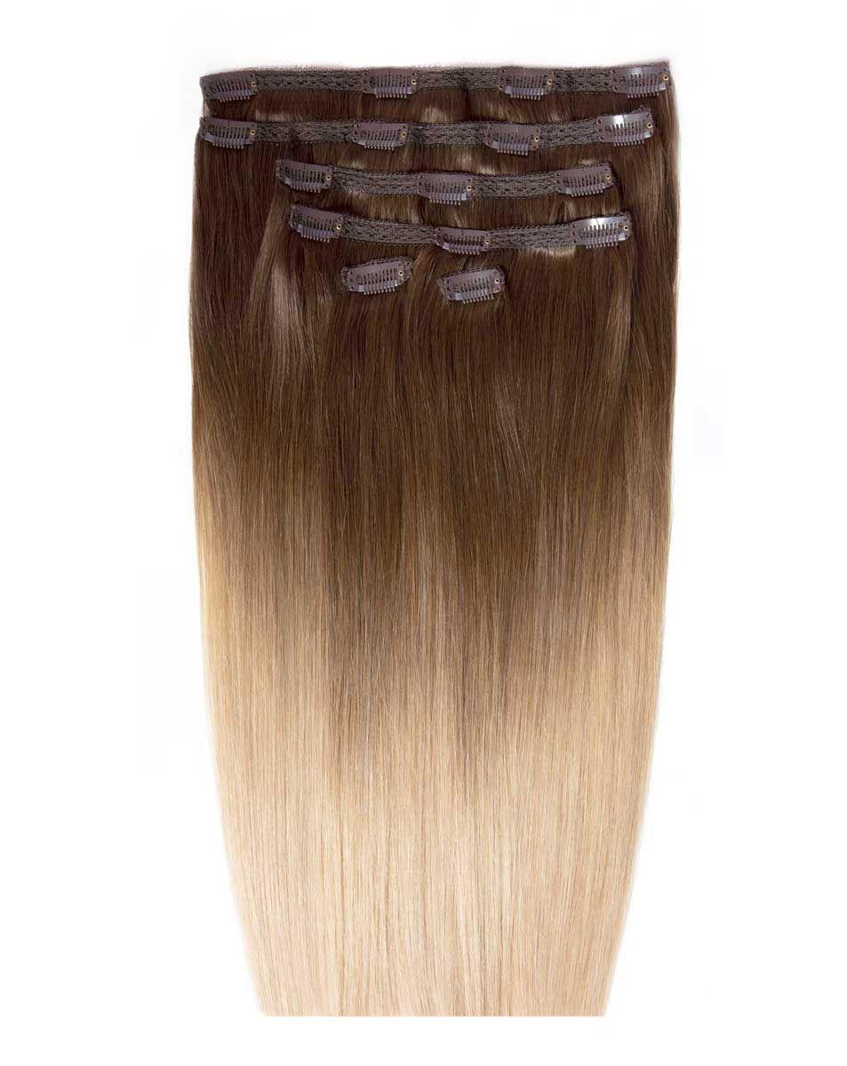 beauty works 18" Double Hair Set Clip-In Extensions - High Contrast Warm