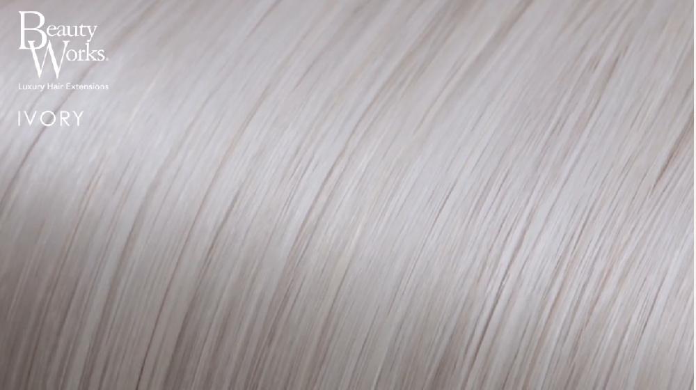 Beauty Works 18" Double Hair Set Clip-In Extensions - Ivory