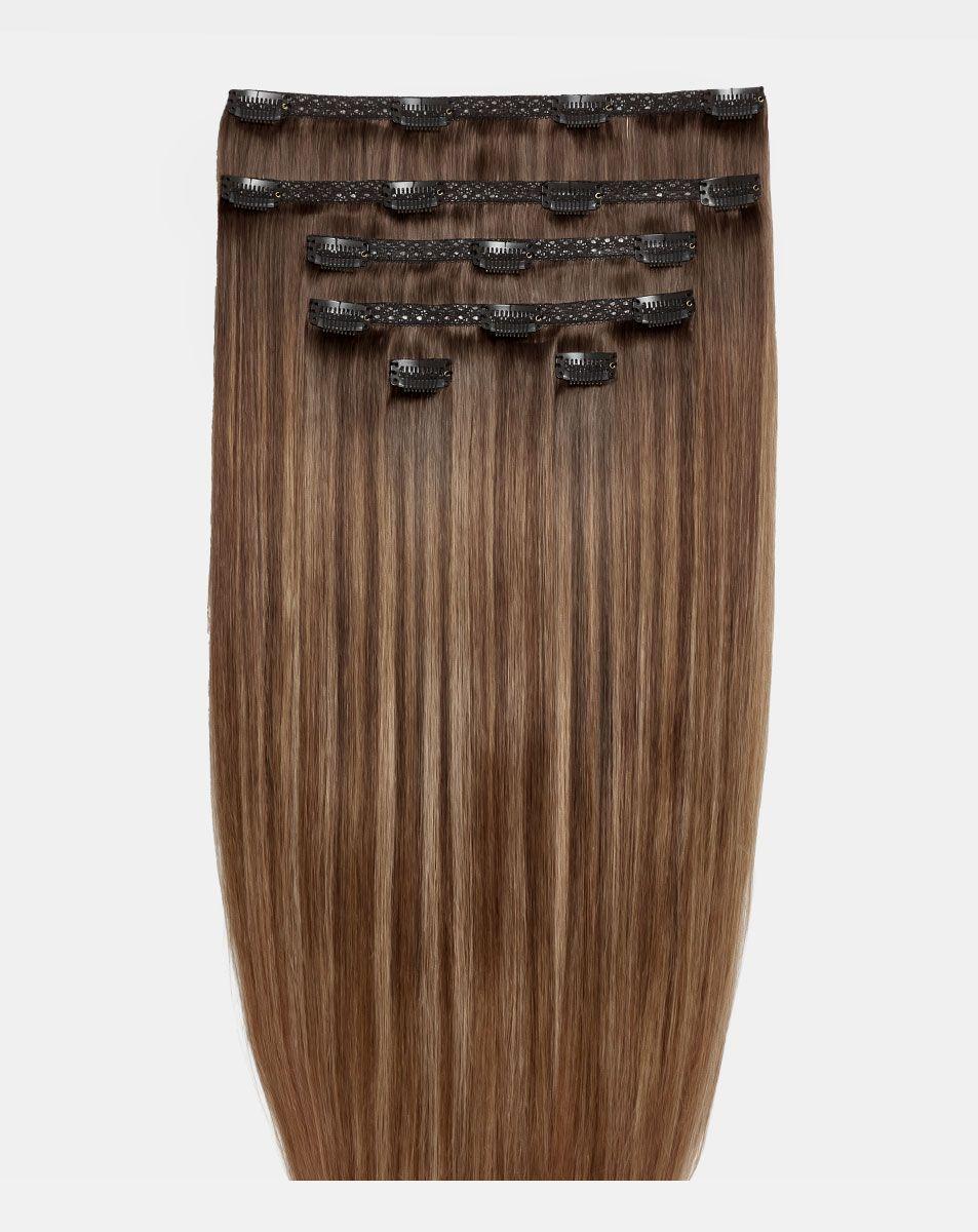 beauty works 18" Double Hair Set Clip-In Extensions - Maya Jama x Butterscotch