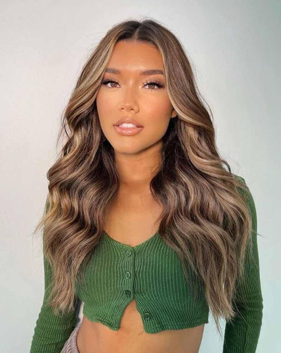 Beauty Works 18" Double Hair Set Clip-In Extensions - Mocha Melt