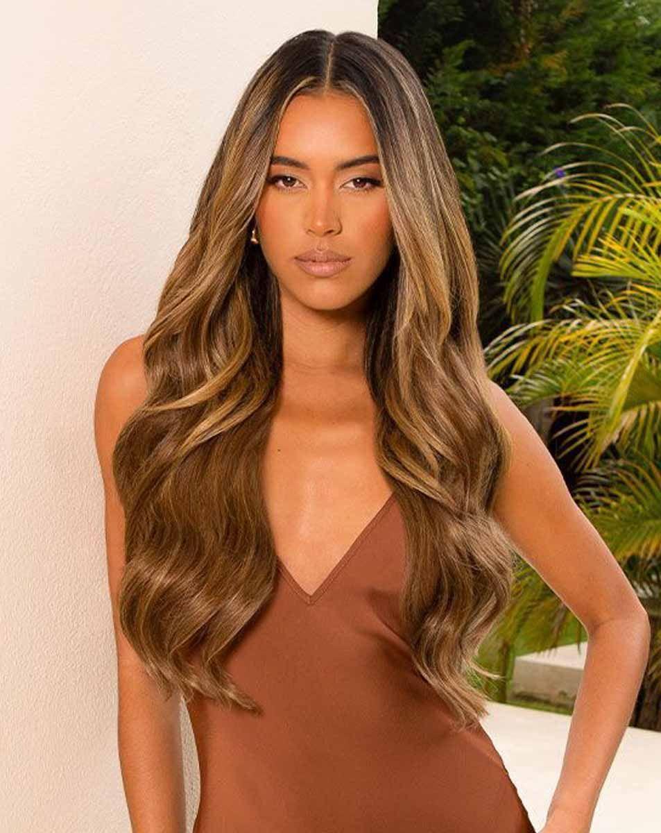 Beauty Works 18" Double Hair Set Clip-In Extensions - Sorrento Bronde