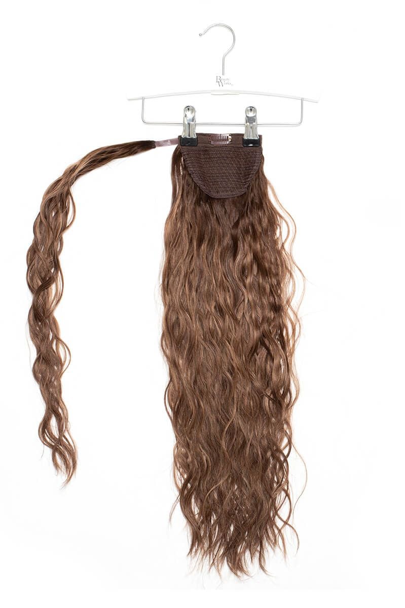 beauty works 20" Clip-in Beach Wave Invisi® Ponytail - Brond'mbre